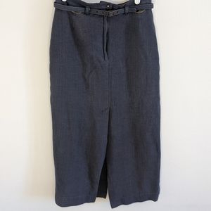 Dorothy Schoelen The Silver Connection Vintage Pinstripe Skirt|Size 10